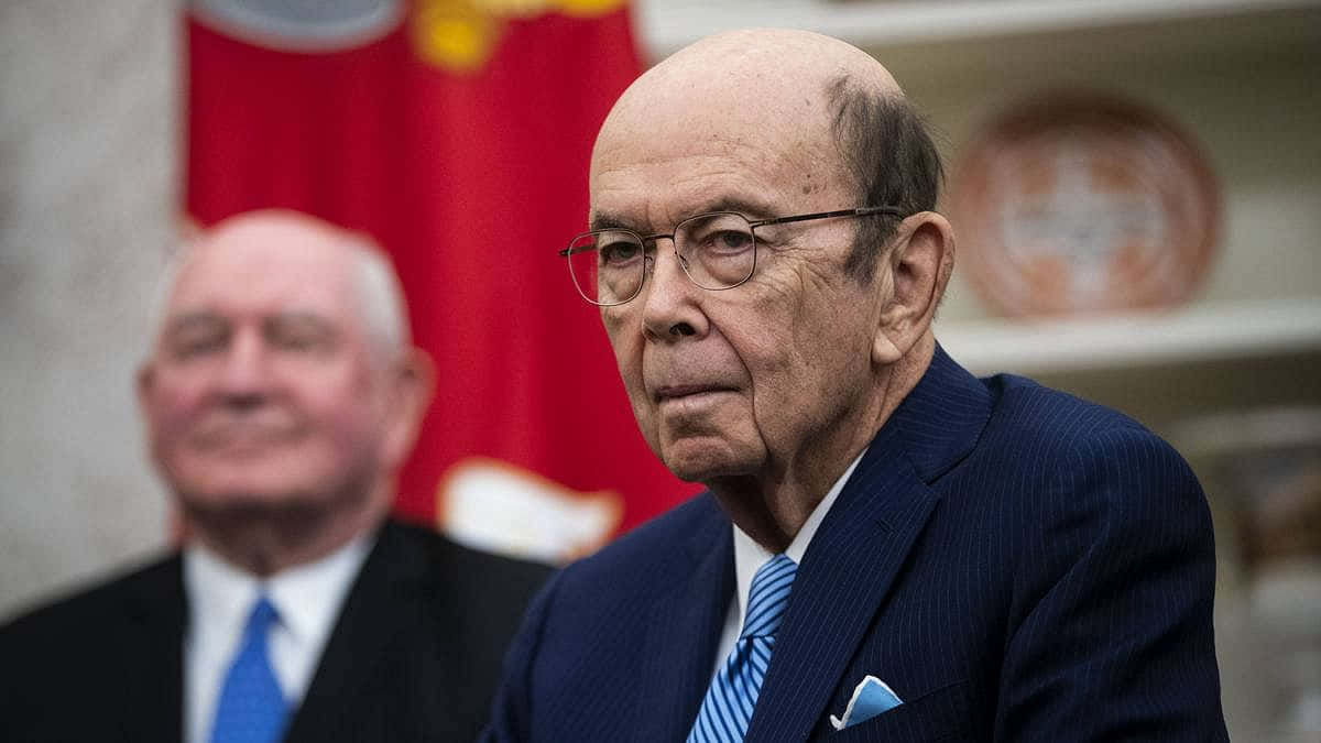 Wilbur Ross Giving A Speech At A Public Event Wallpaper