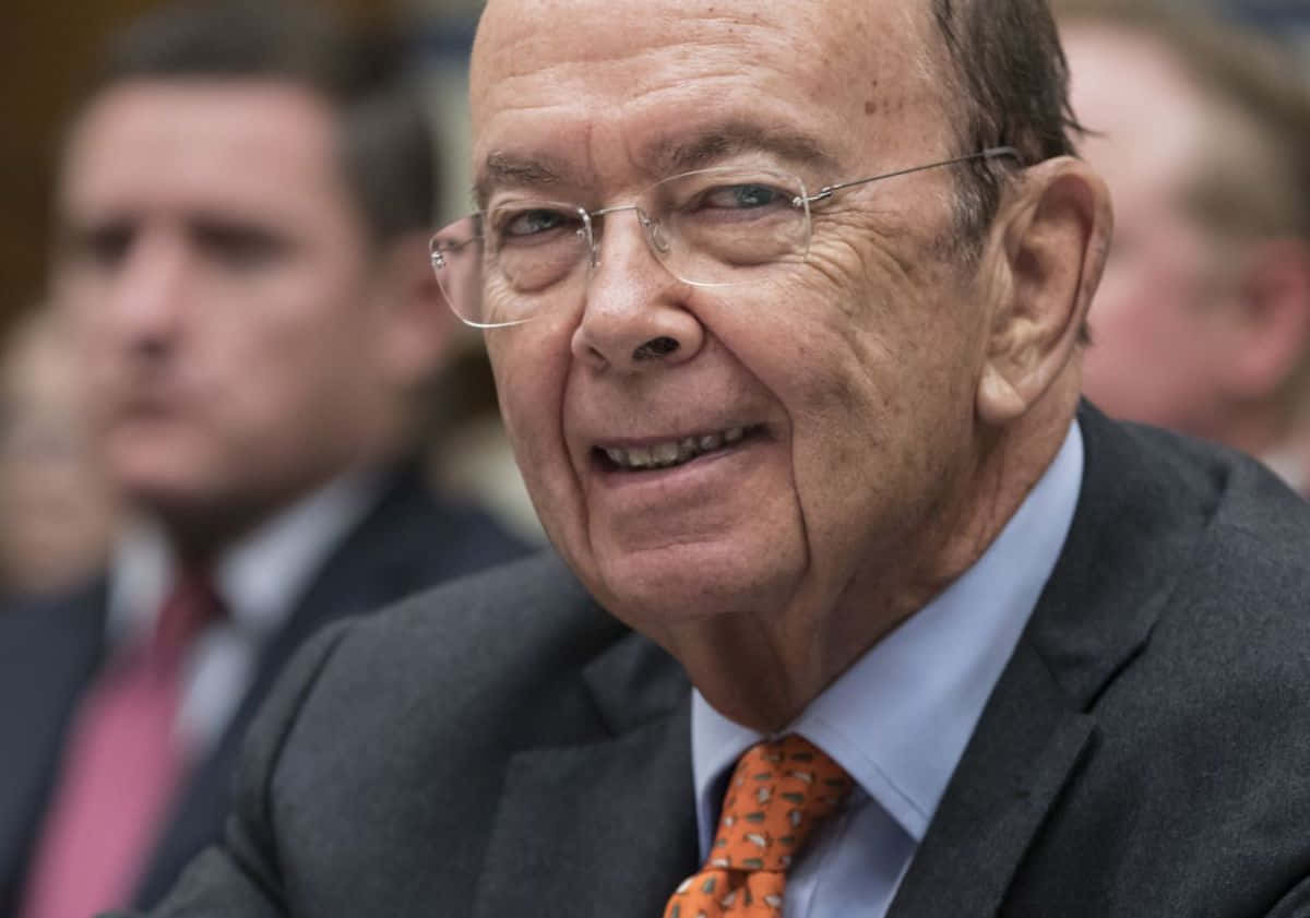 Wilbur Ross Smiling During Hearing Wallpaper