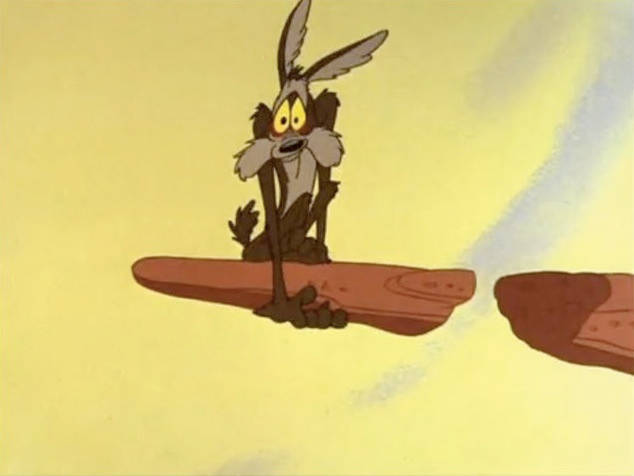 Wile E Coyote On Broken Cliff Wallpaper