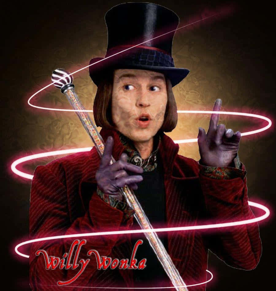 Willy Wonka Neon Glow Wallpaper