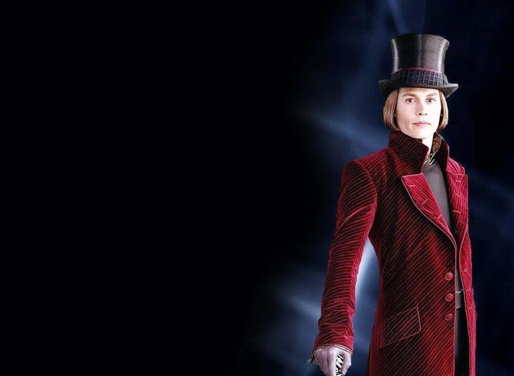 Willy Wonka Red Coat Portrait Wallpaper