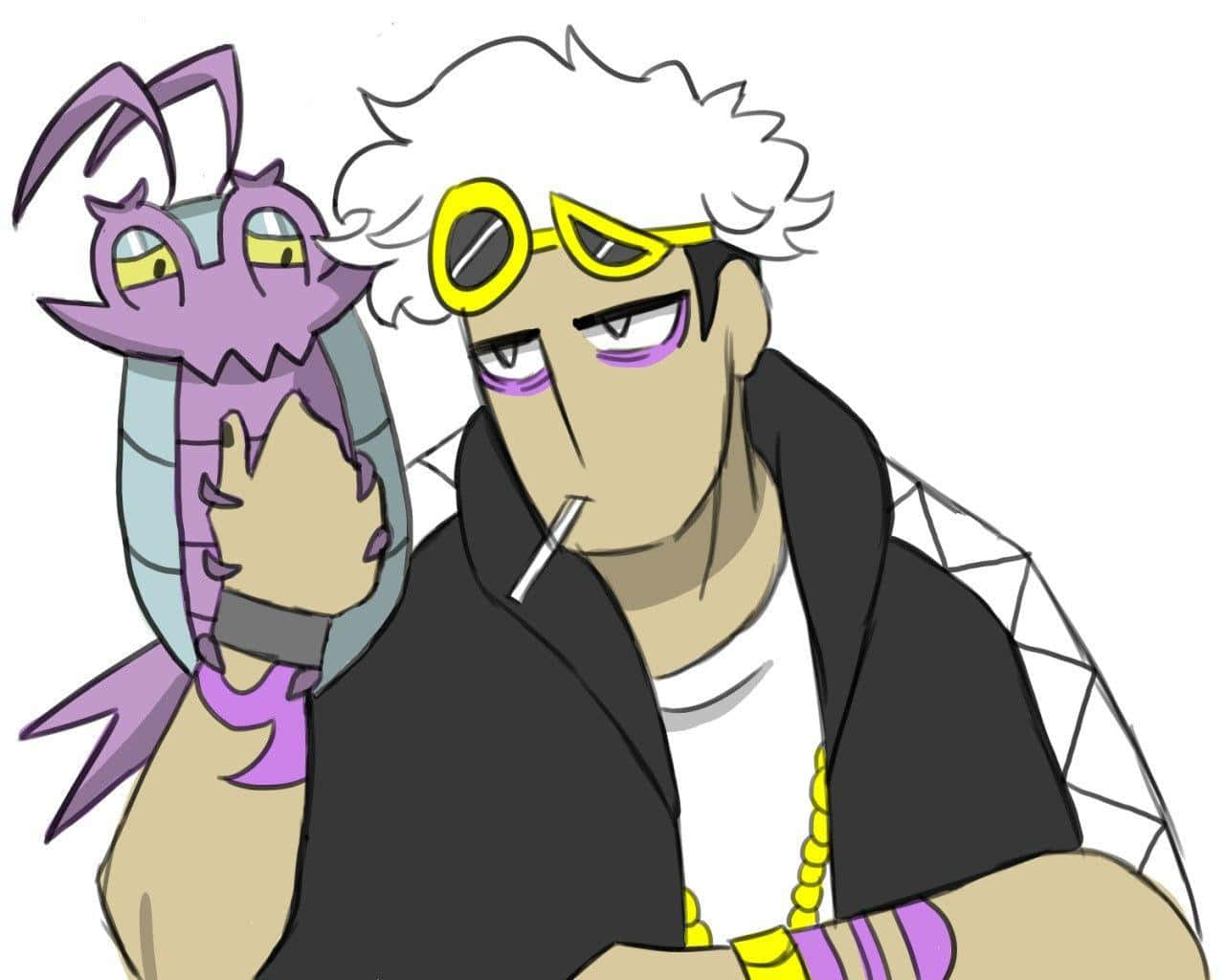 Wimpod With Smoking Guzma Wallpaper