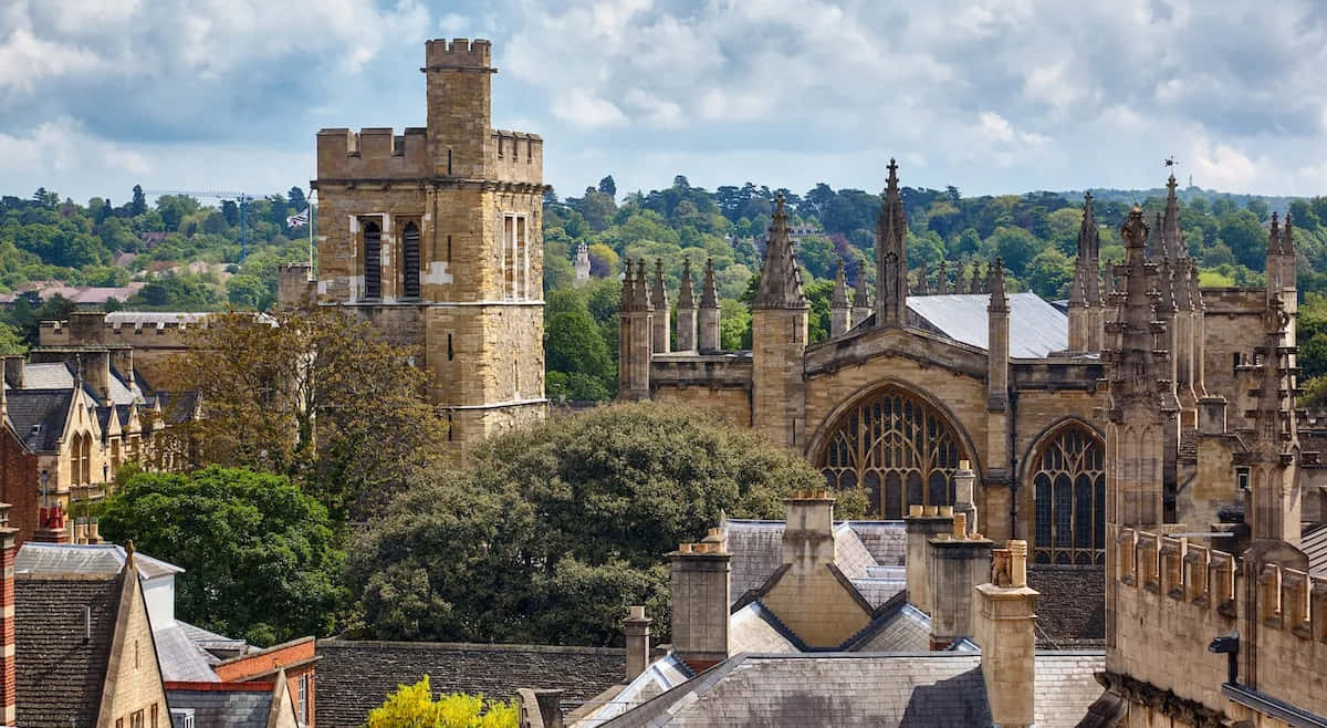 Winchester Cityscape Historic Architecture Wallpaper