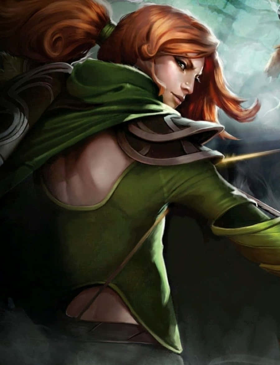 Windranger In Action: Master Of The Wind Wallpaper