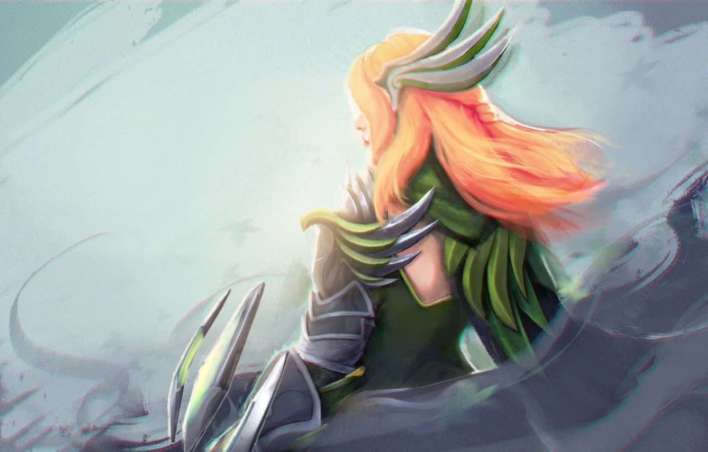 Windranger In Action, Showcasing Her Archery Skills Wallpaper