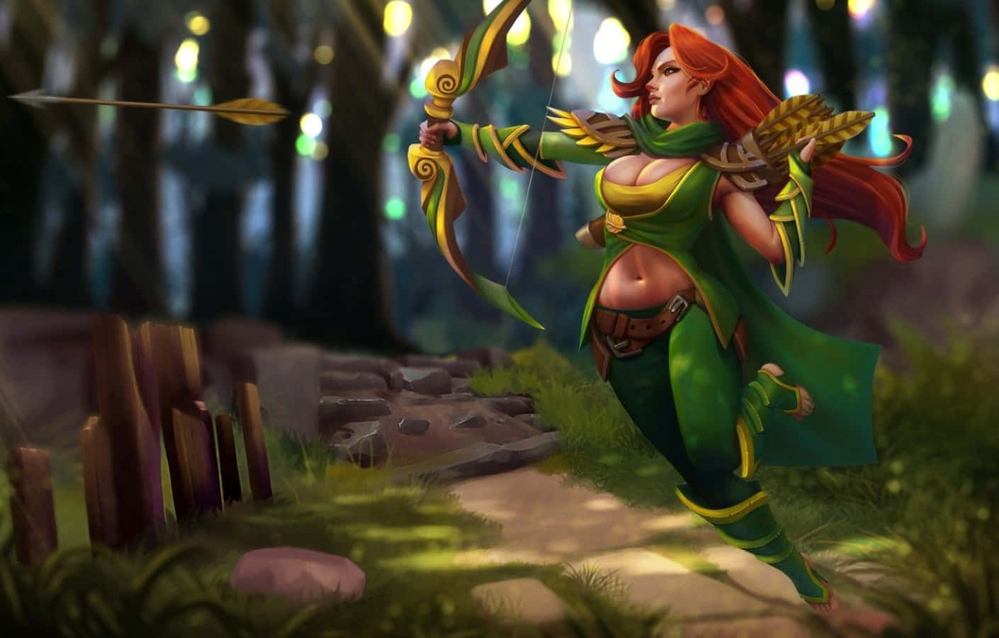 Windranger In Action Wallpaper