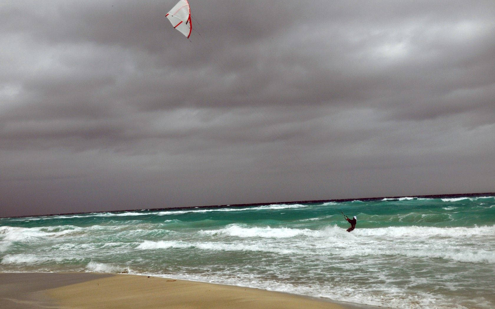 Windsurfing Dark Sky Wallpaper