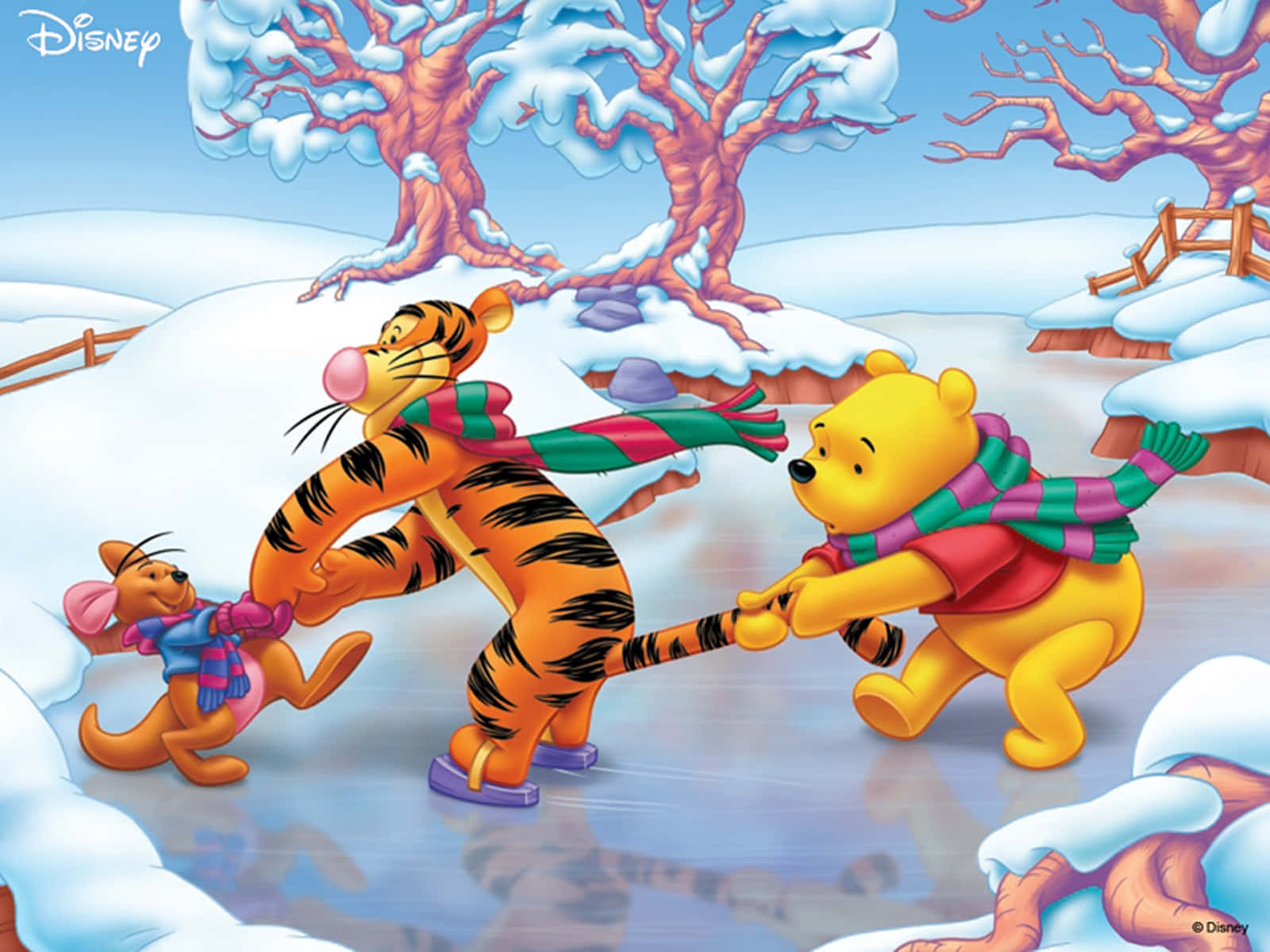 Winnie The Pooh Smiles Atop This Heart-warming Desktop Wallpaper. Wallpaper