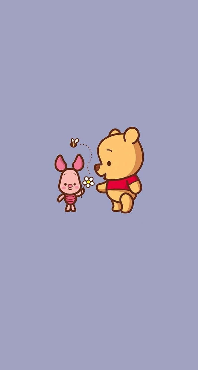 Winnieand Piglet B F F Illustration Wallpaper