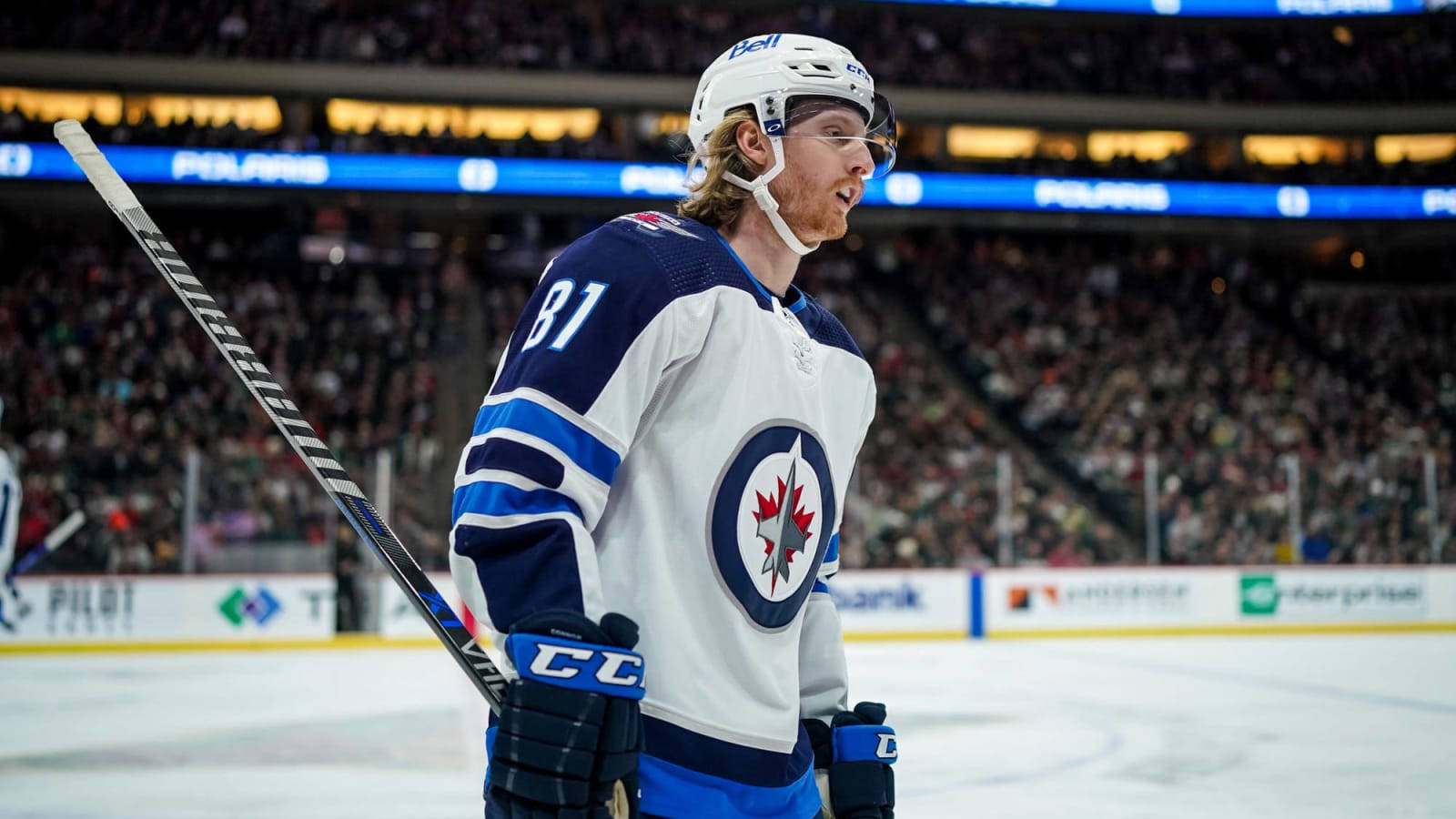 Winnipeg Jets American Ice Hockey Player Kyle Connor Shot Wallpaper