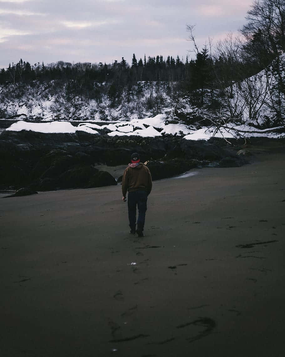 Winter_ Beach_ Walk_ Saint_ John Wallpaper