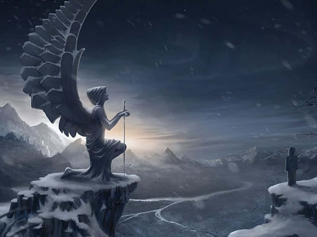 Winter Bliss - A Snow Angel Comes To Life Wallpaper