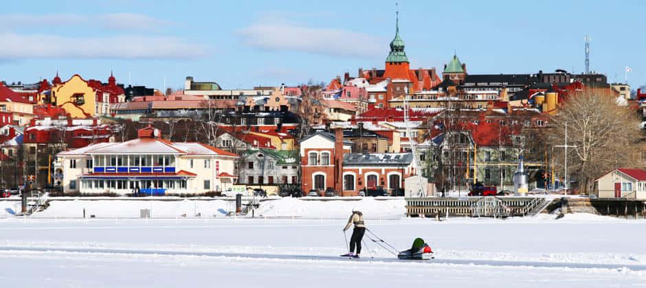 Winter Dayin Ostersund Sweden Wallpaper