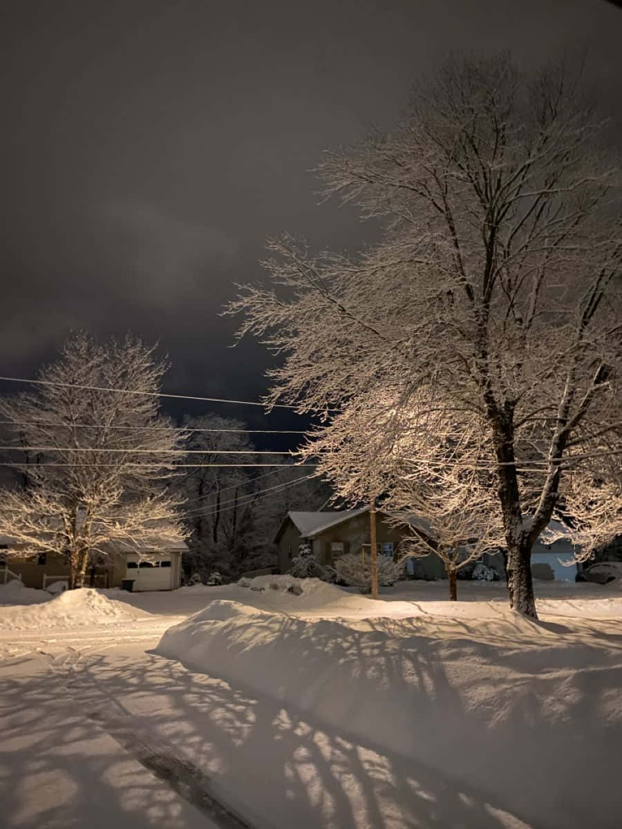 Winter_ Night_ Snowy_ Suburbia.jpg Wallpaper