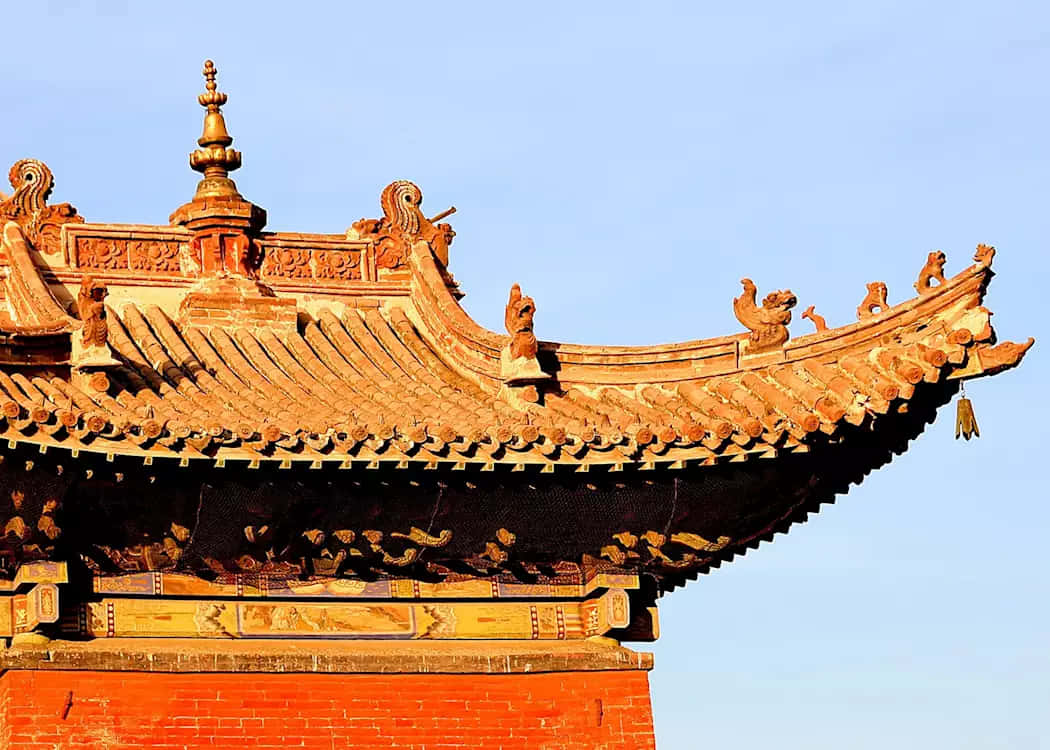 Winter Palace Of The Bogd Khan Museum Roof Details Wallpaper