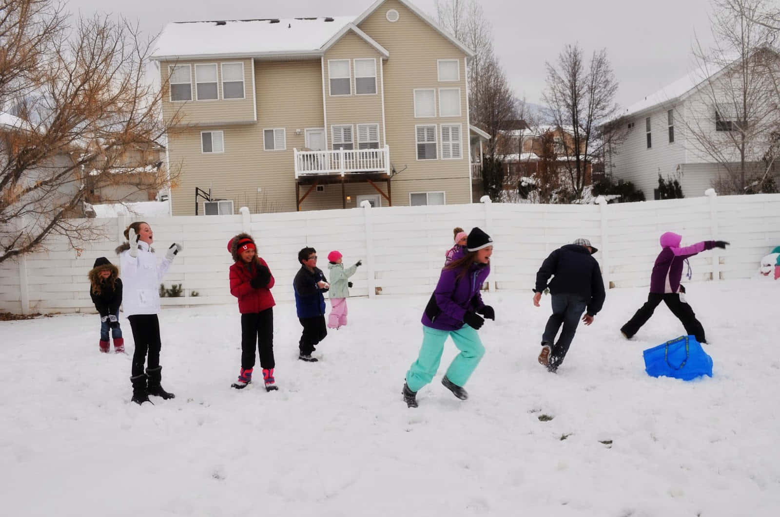 Winter Snowball Fight Fun.jpg Wallpaper