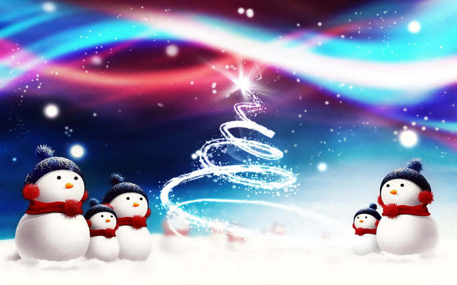 Winter Wonderland With Snowman Wallpaper