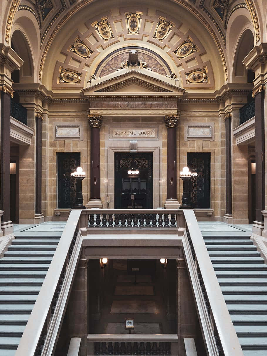 Wisconsin Supreme Court Entrance Hall Wallpaper