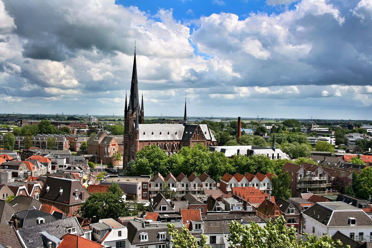 Woerden Skylinewith Church Spires Wallpaper