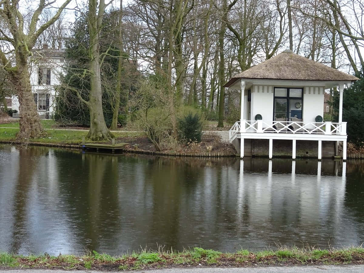 Woerden Waterfront Gazebo Wallpaper