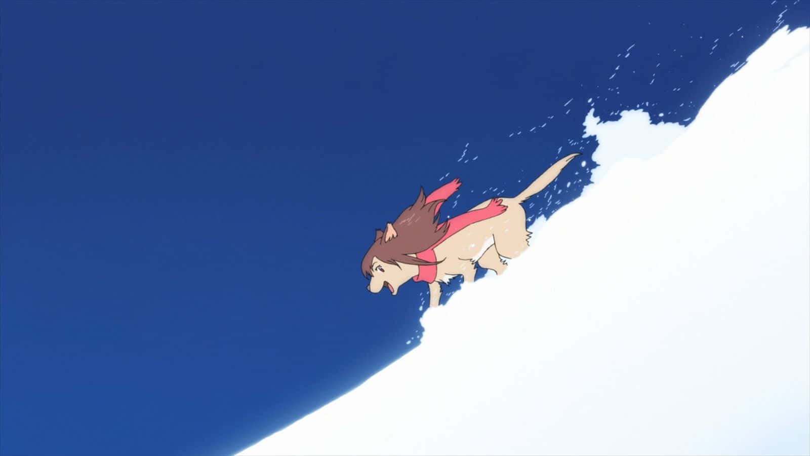 Wolf Children Locked In An Intimate Embrace Wallpaper