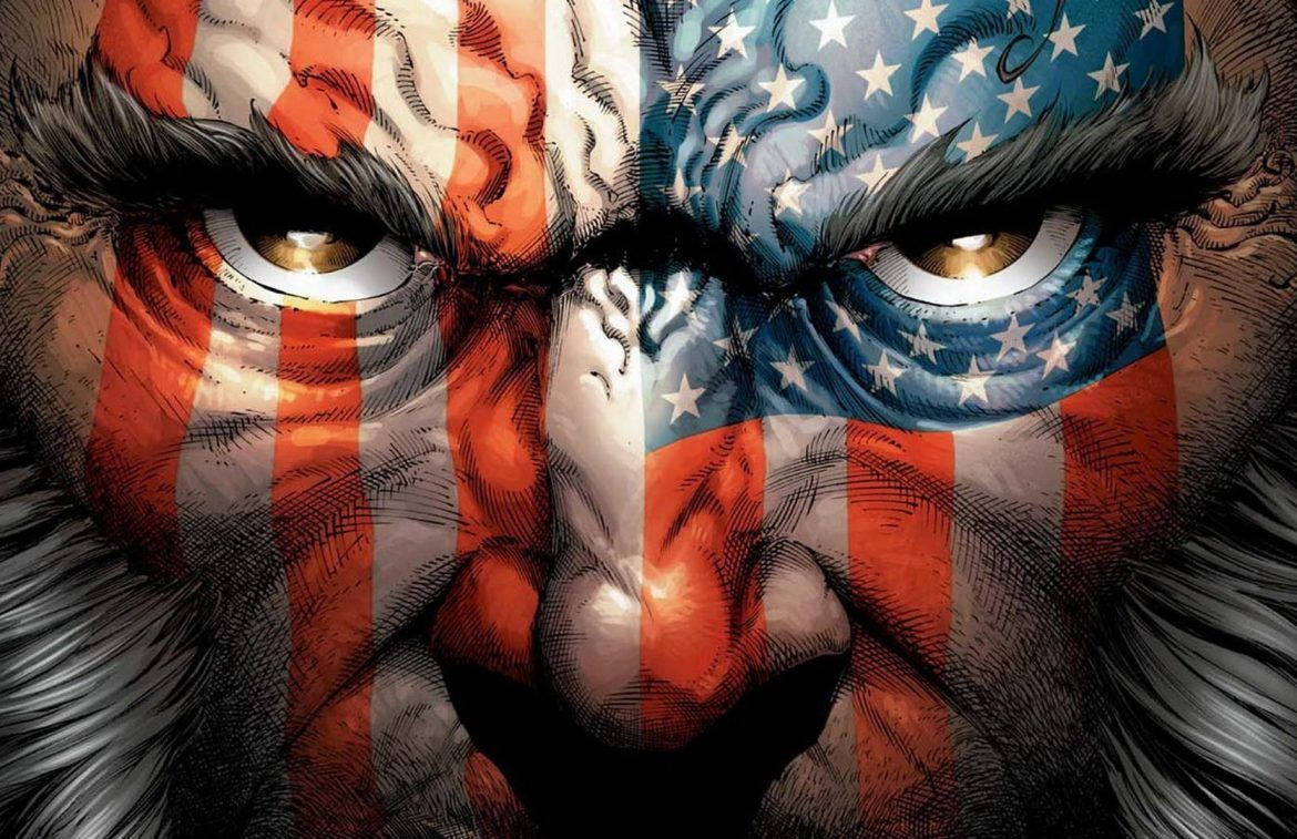 Wolverine Showing His Patriotism Wallpaper