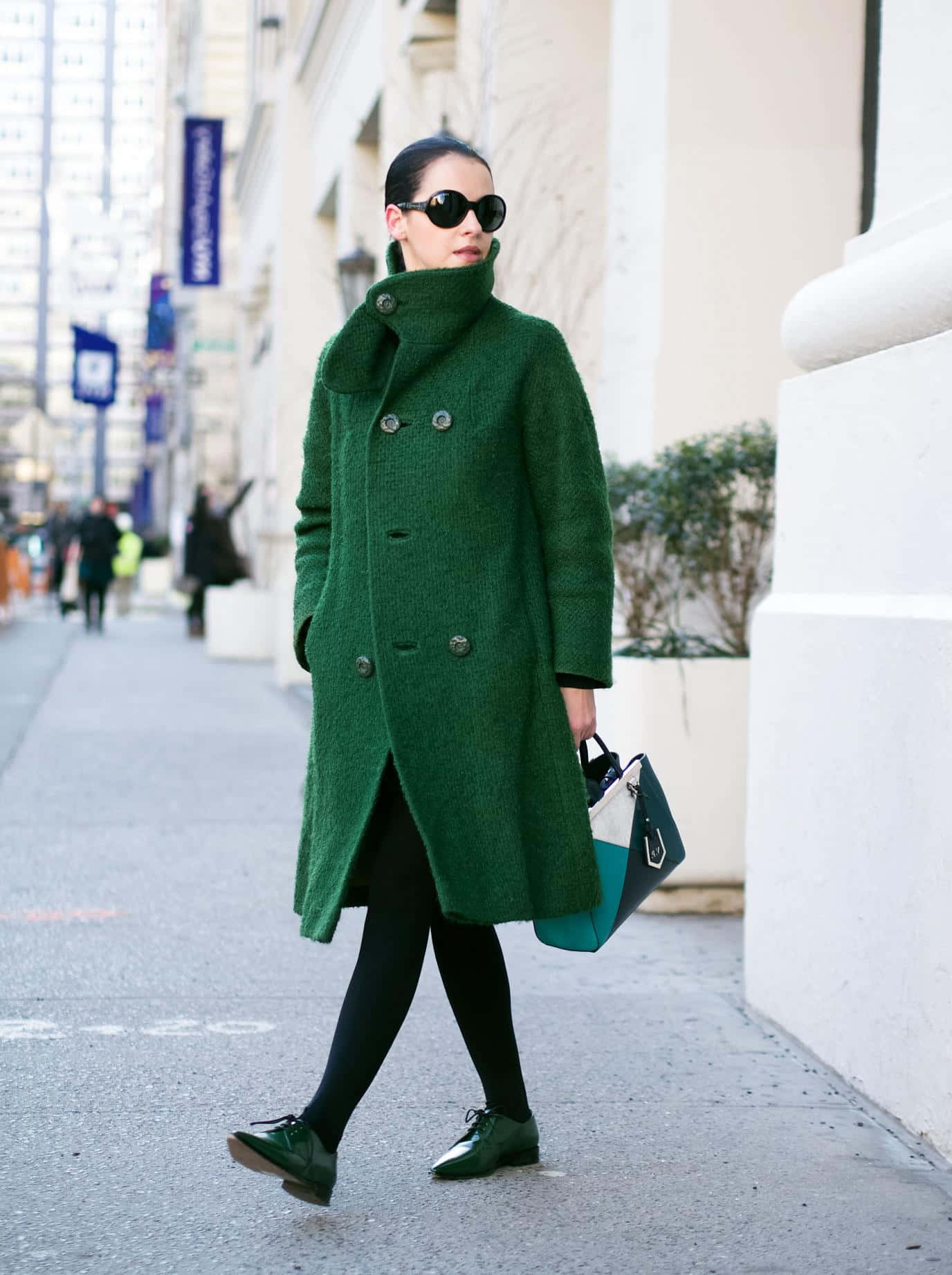 Woman In Green A Sustainable Fashion Look Wallpaper