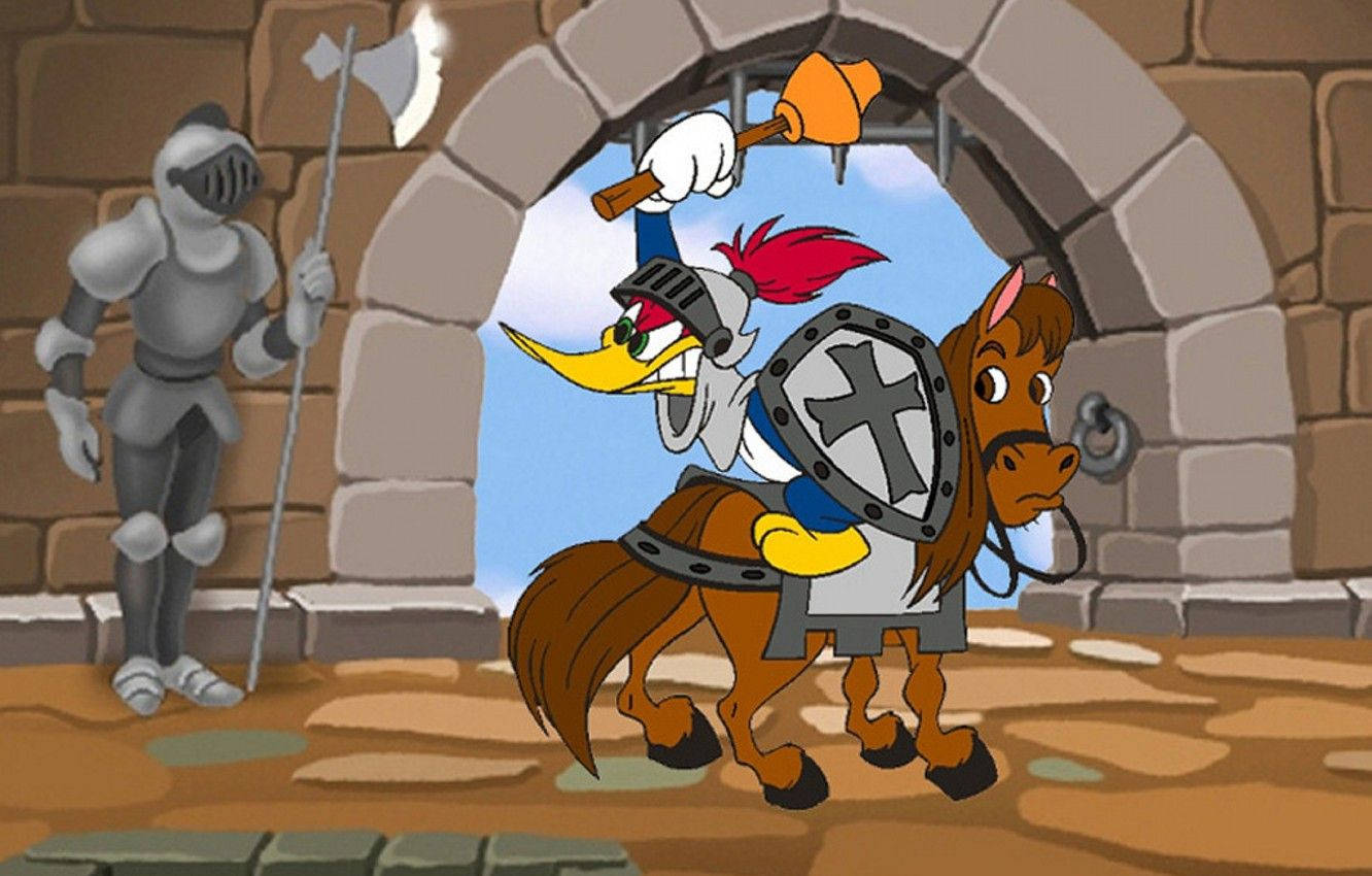 Woody Woodpecker As A Brave Knight Wallpaper