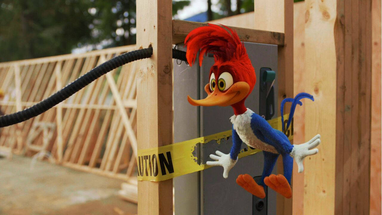 Woody Woodpecker Using His Signature Laugh Wallpaper