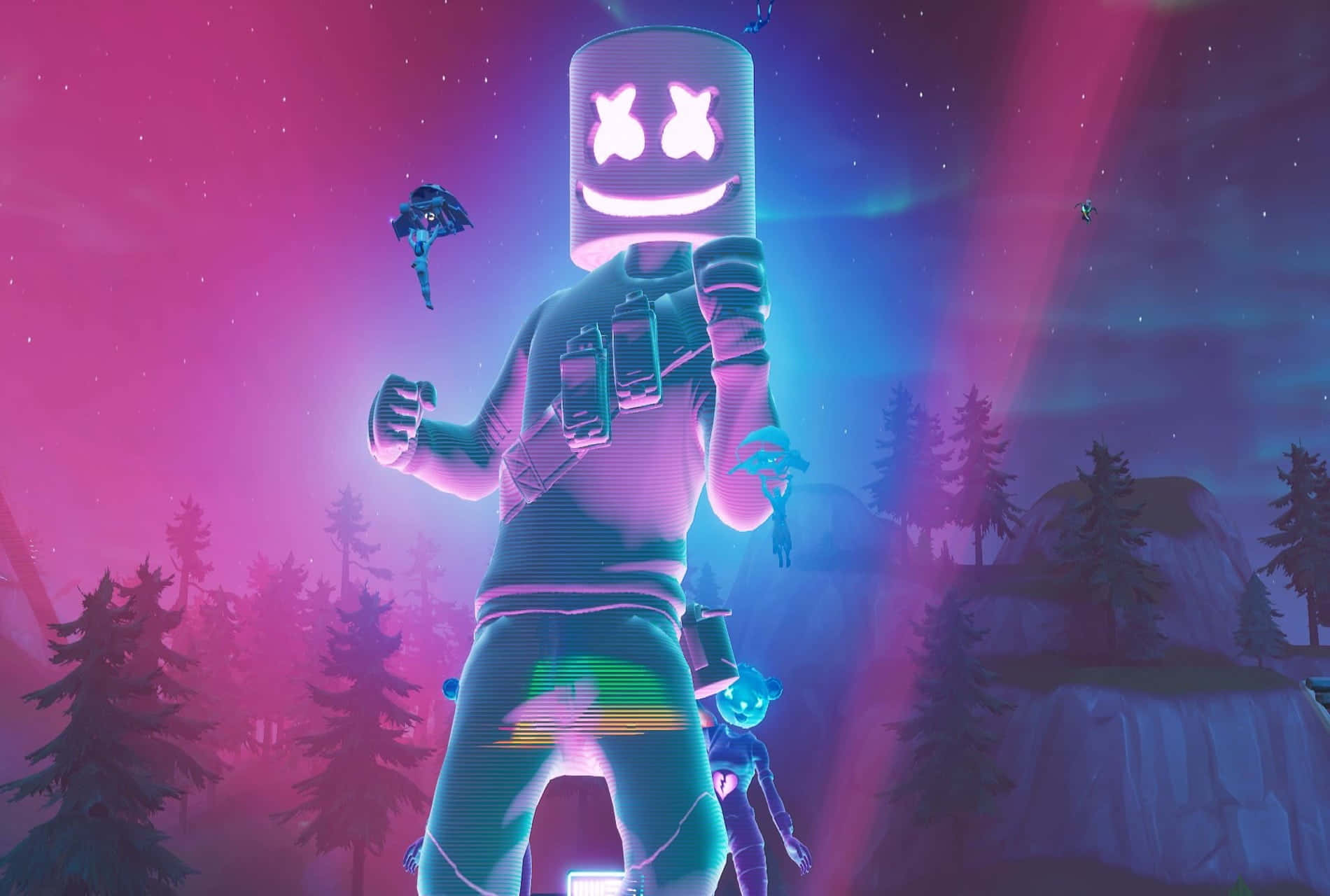 World-famous Dj Marshmello Appears As A Teletron In Fortnite Wallpaper