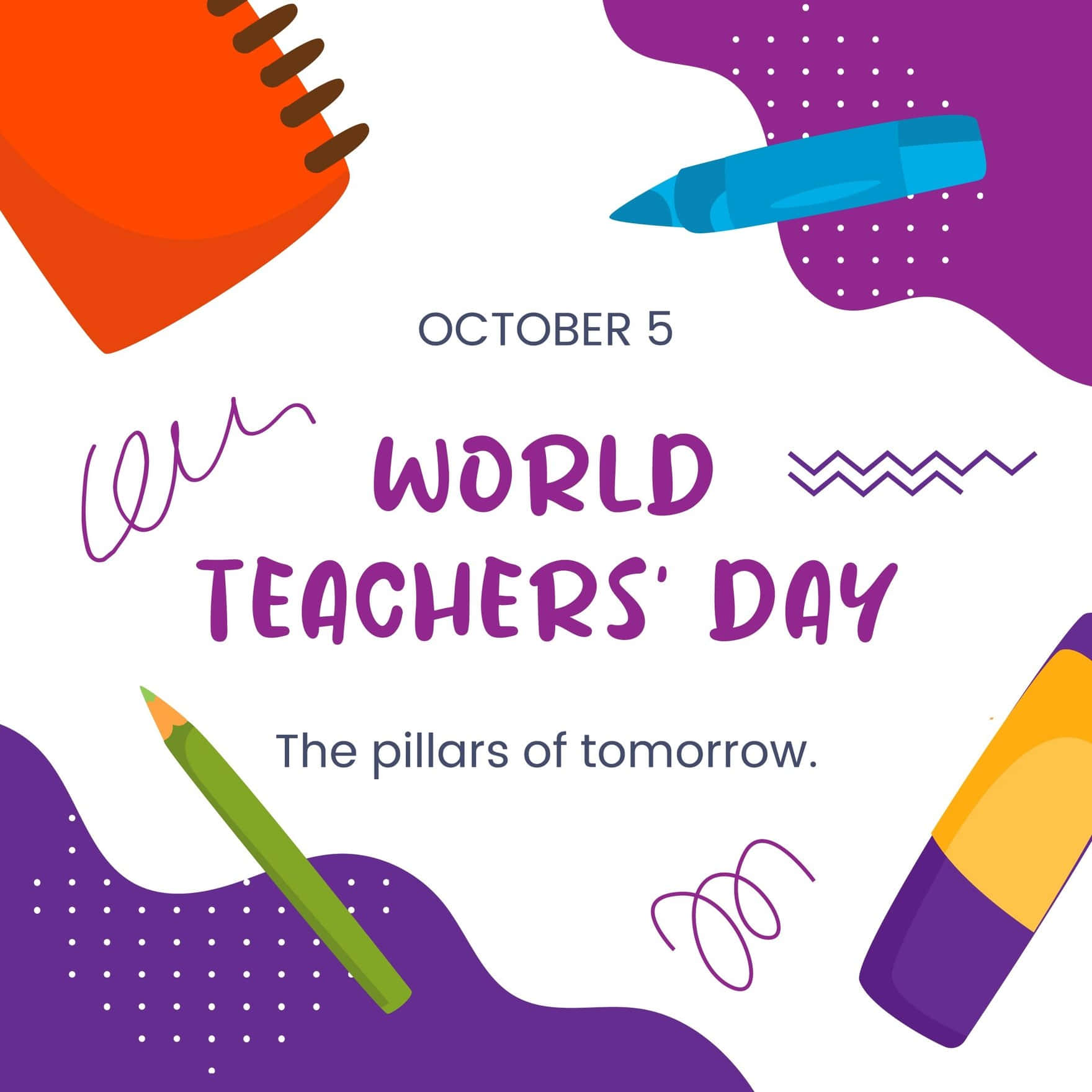 World Teachers Day Celebration Graphic Wallpaper