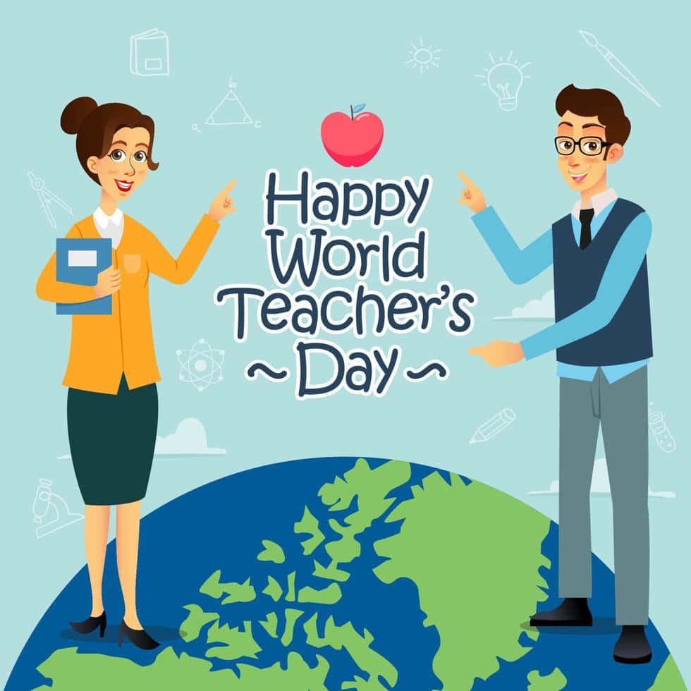 World Teachers Day Celebration Illustration Wallpaper