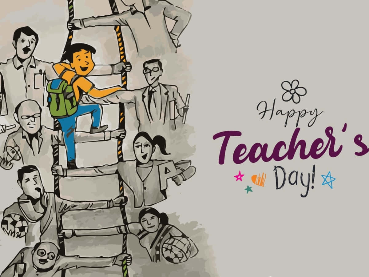 World Teachers Day Celebration Illustration Wallpaper