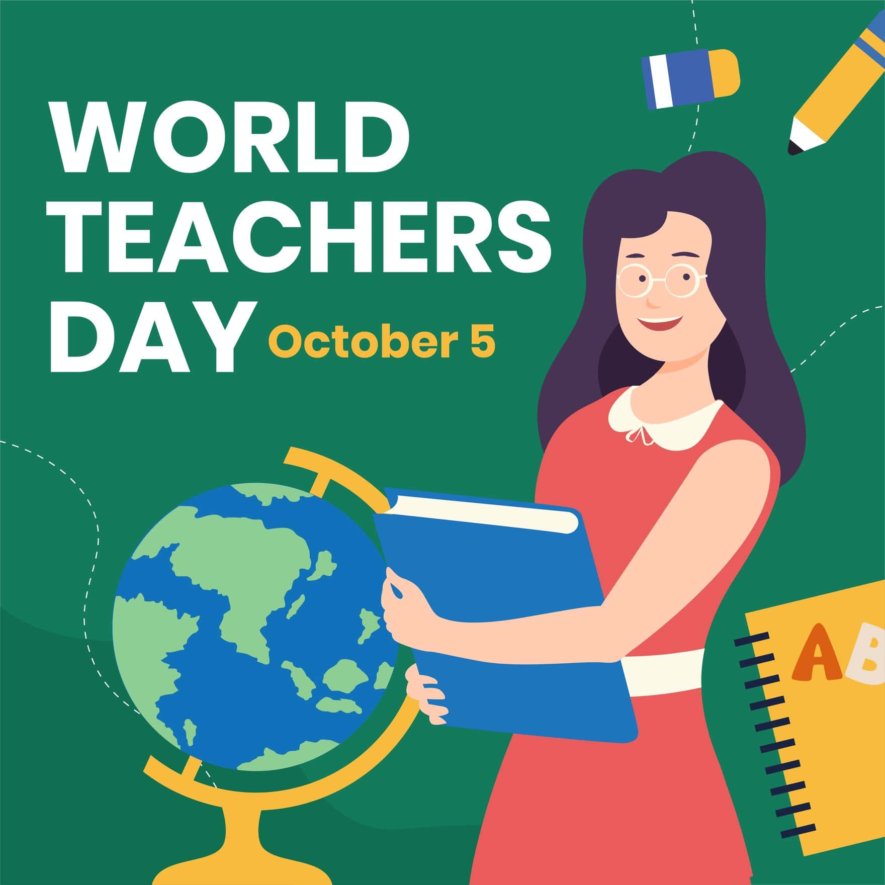 World Teachers Day Celebration Illustration Wallpaper