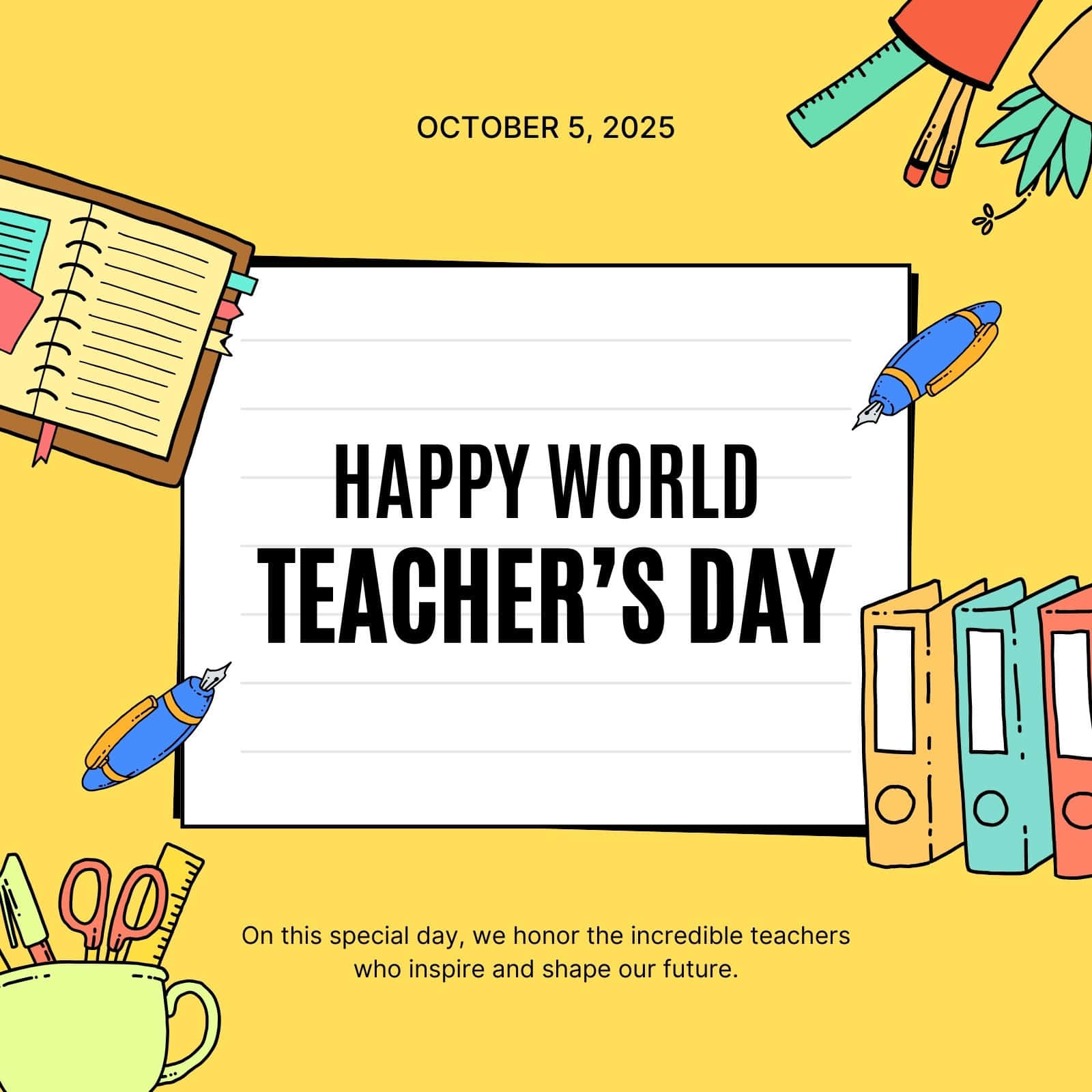 World Teachers Day Celebration2025 Wallpaper