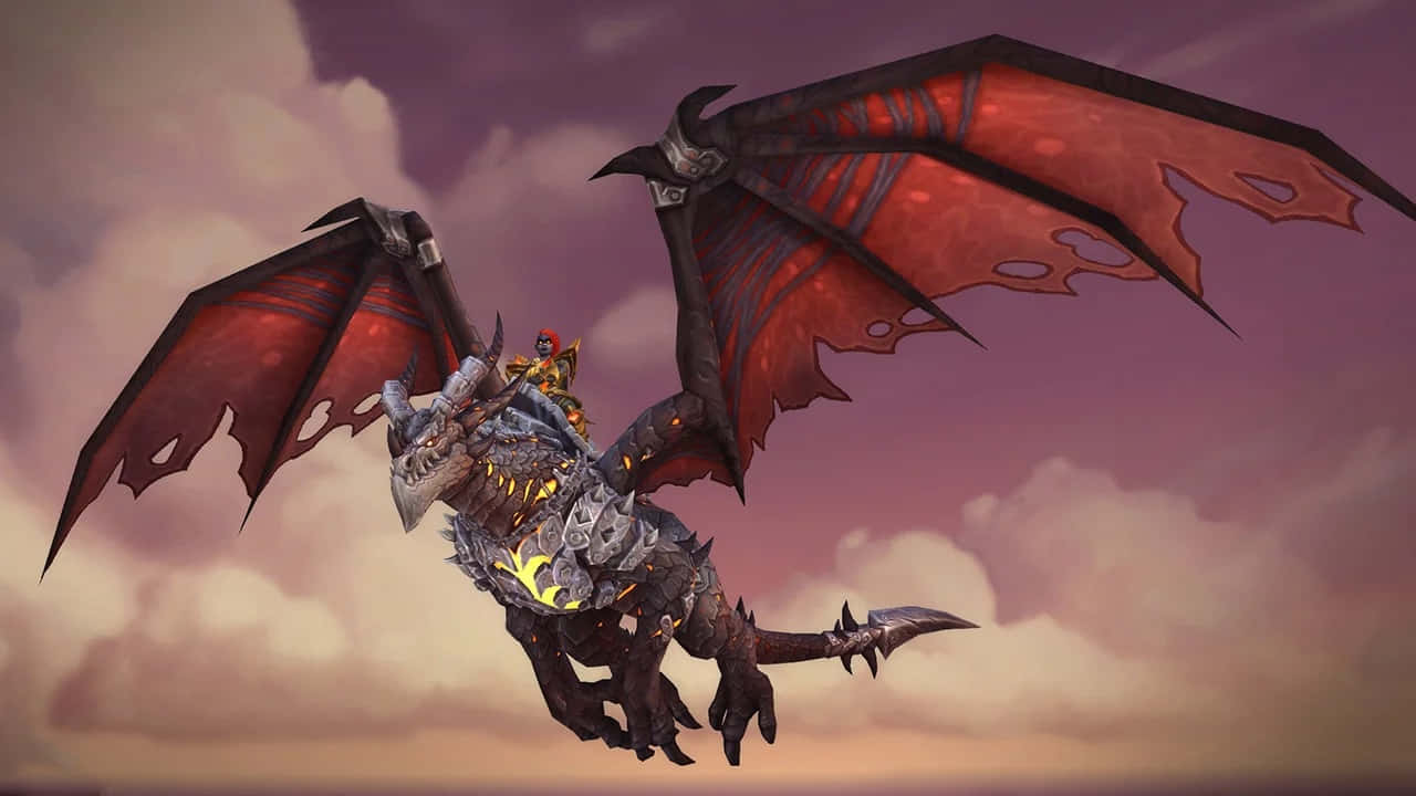 Worldof Warcraft Dragonand Rider Wallpaper