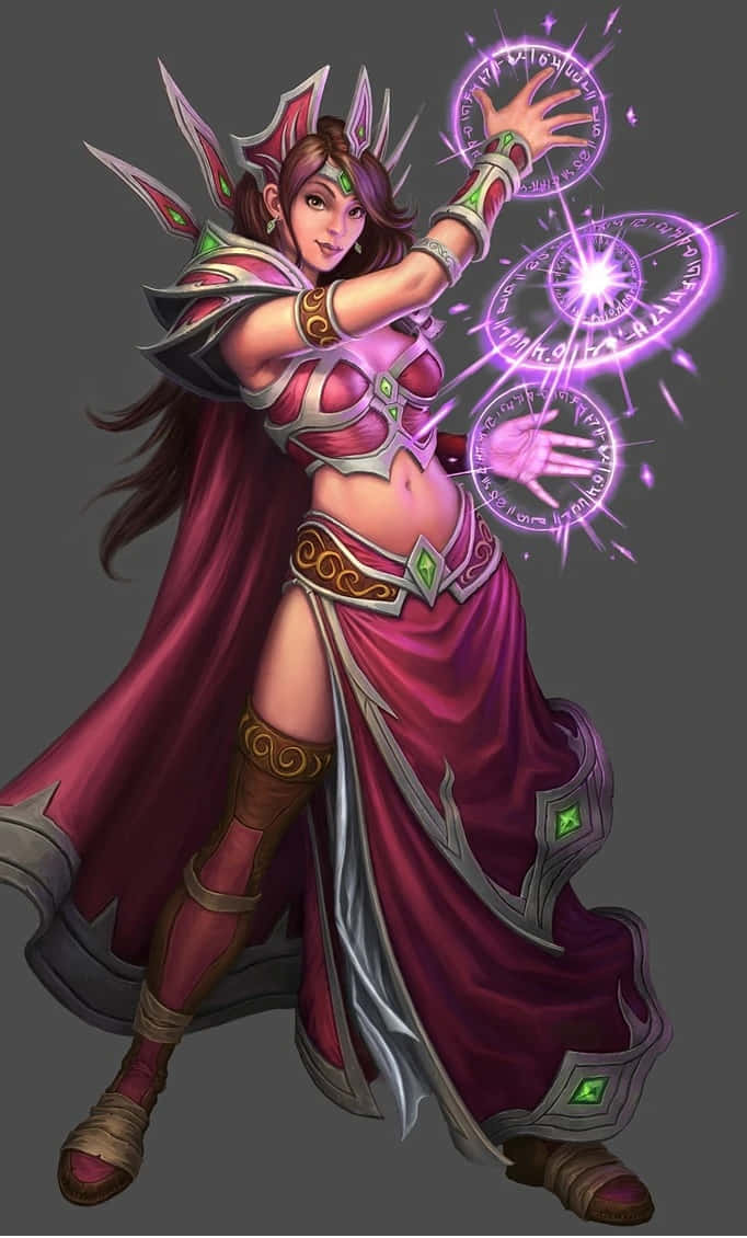 Worldof Warcraft Mage Casting Spell Wallpaper