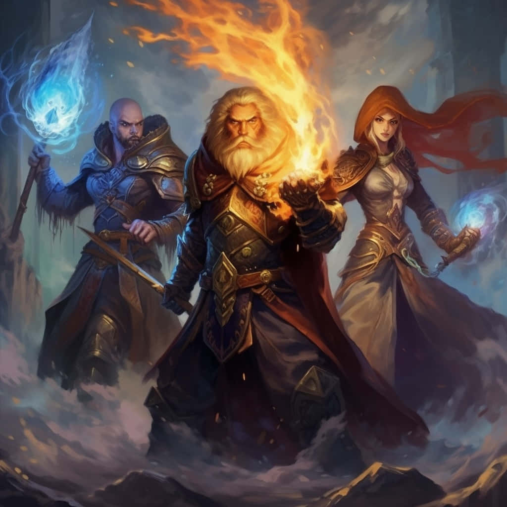 Worldof Warcraft Mage Trio Wallpaper