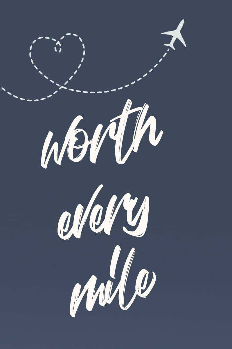 Worth Every Mile Inspirational Quote Wallpaper