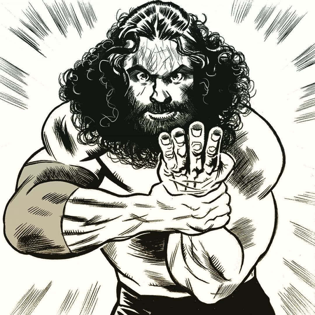 Wrestler Bruiser Brody Comic Picture Wallpaper