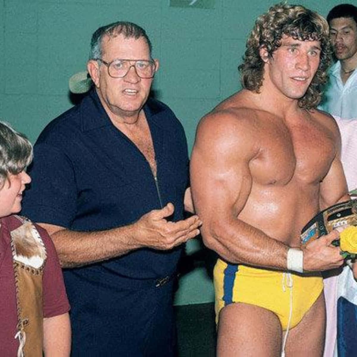 Wrestler Kerry Von Erich With Fritz Von Erich Wallpaper