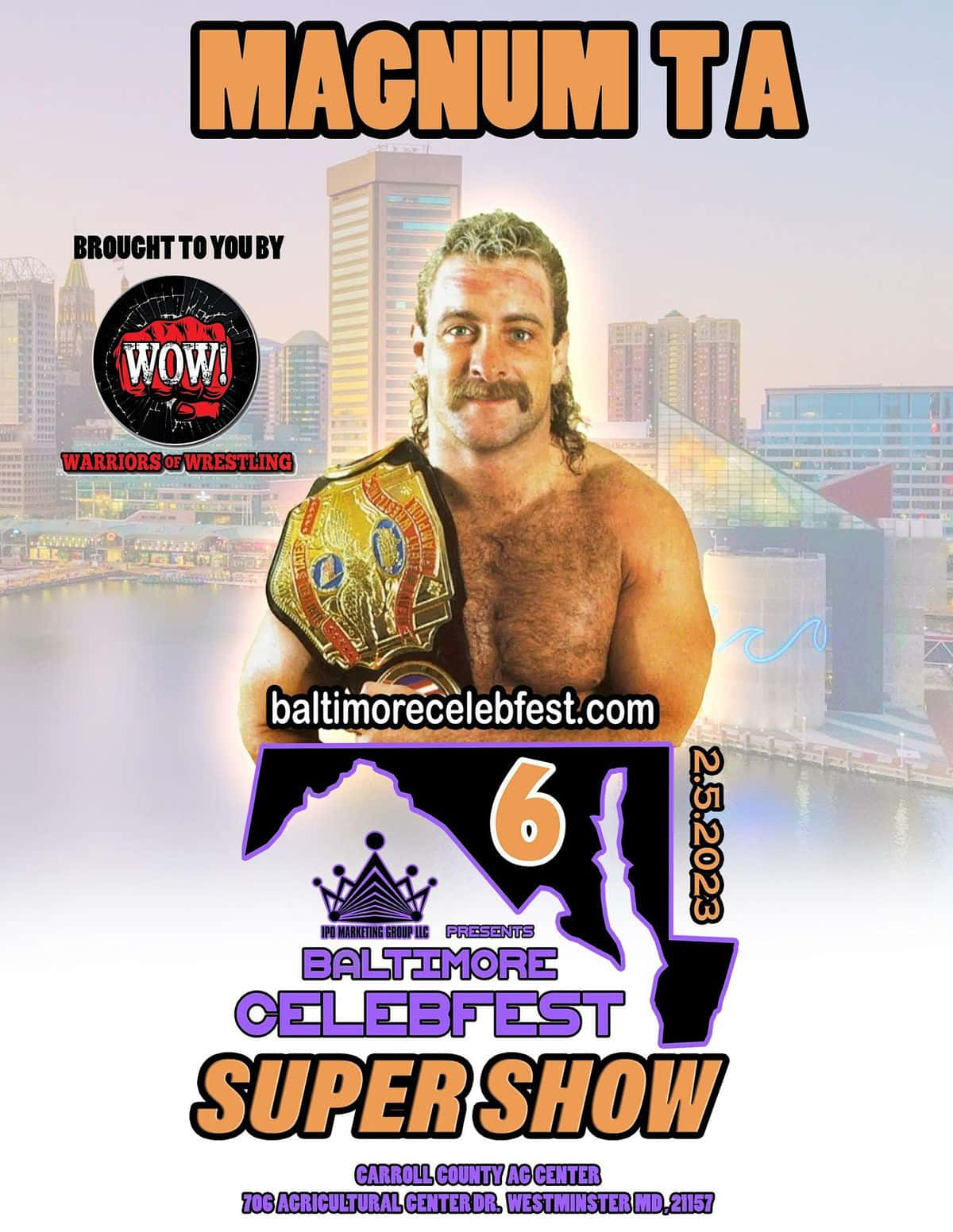 Wrestler Magnum Ta At Baltimore Celebfest Super Show Poster Wallpaper