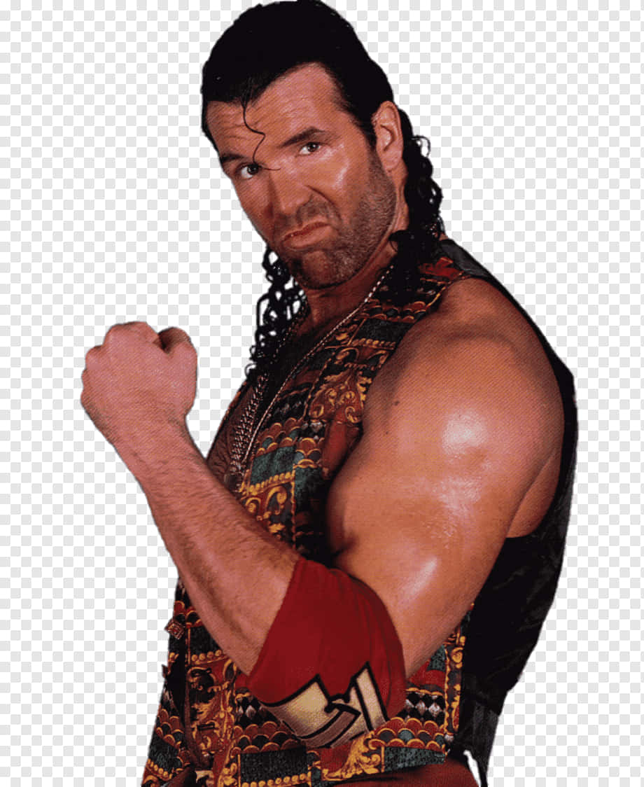 Wrestler Scott Hall Flexing His Muscles Wallpaper