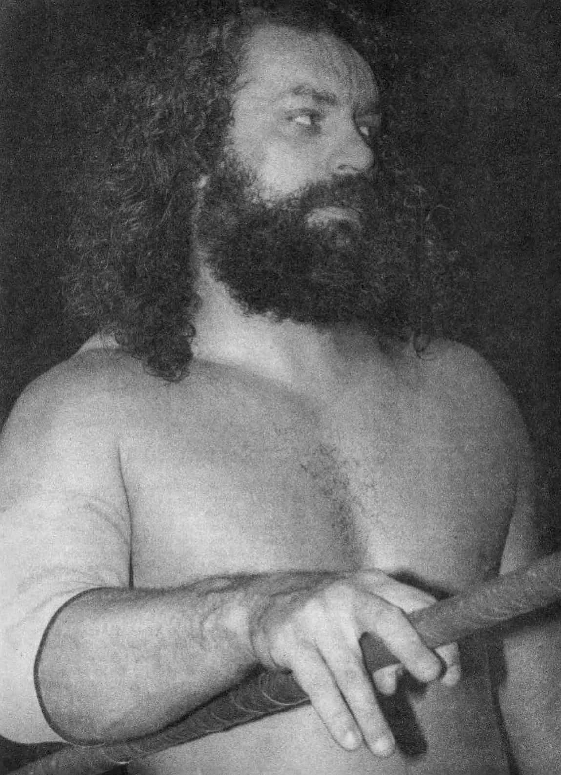 Wrestling Legend Bruiser Brody In Action Wallpaper