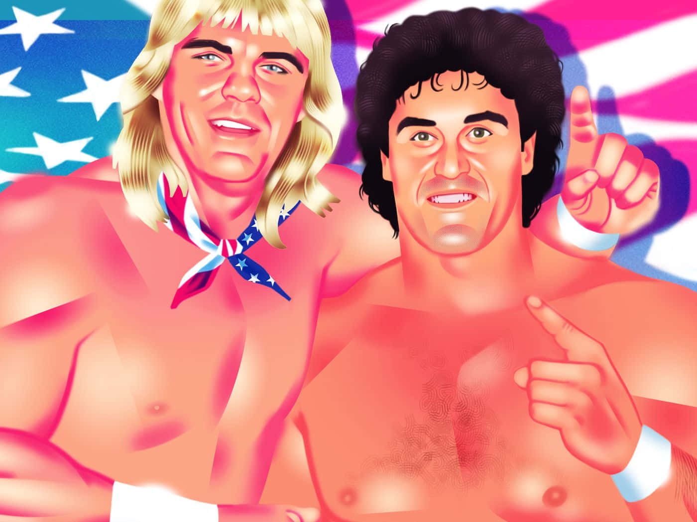 Wrestling_ Legends_ Illustration Wallpaper