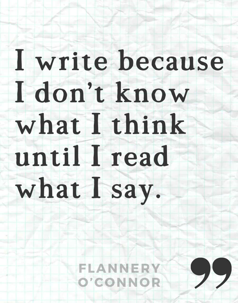 Writing Reflection Quote Flannery O Connor Wallpaper