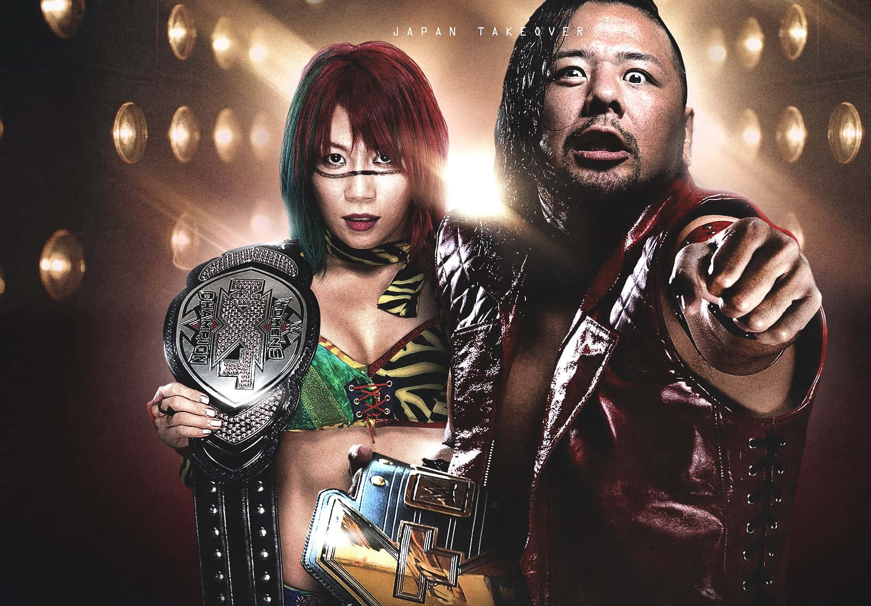 Wwe Game Graphic Shinsuke Nakamura And Asuka Wallpaper