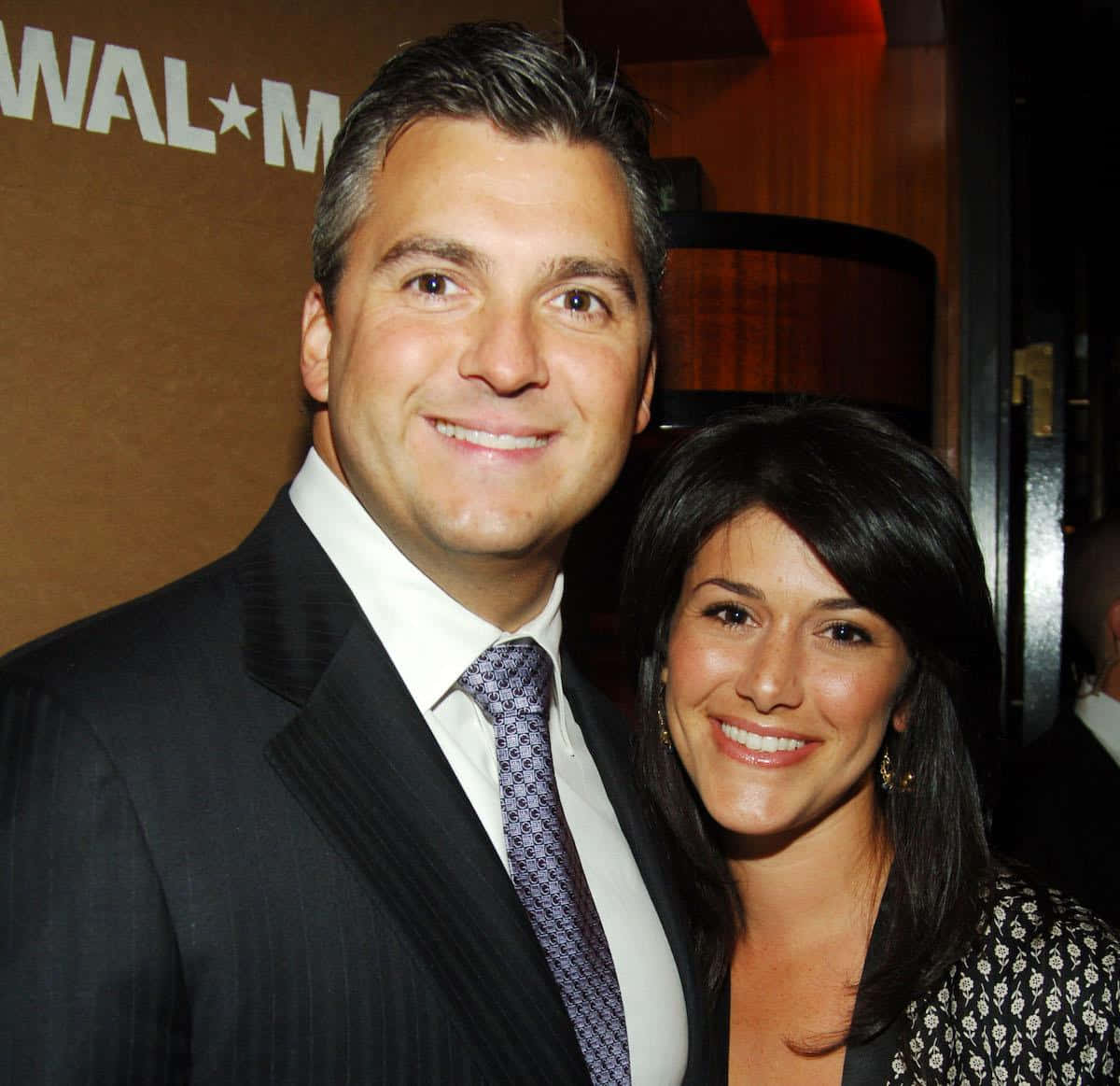 Wwe Superstar Shane Mcmahon With Wife Marissa Mazzola-mcmahon In A Throwback Picture. Wallpaper