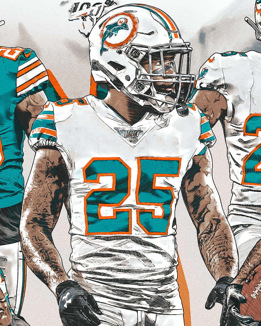 Xavien Howard Football Digital Art Wallpaper