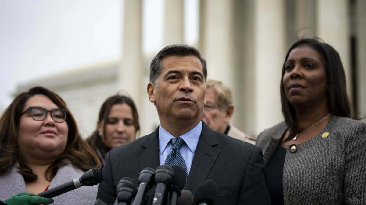 Xavier Becerra Addressing The Public Wallpaper